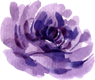 Purple Flower Decoration Watercolor